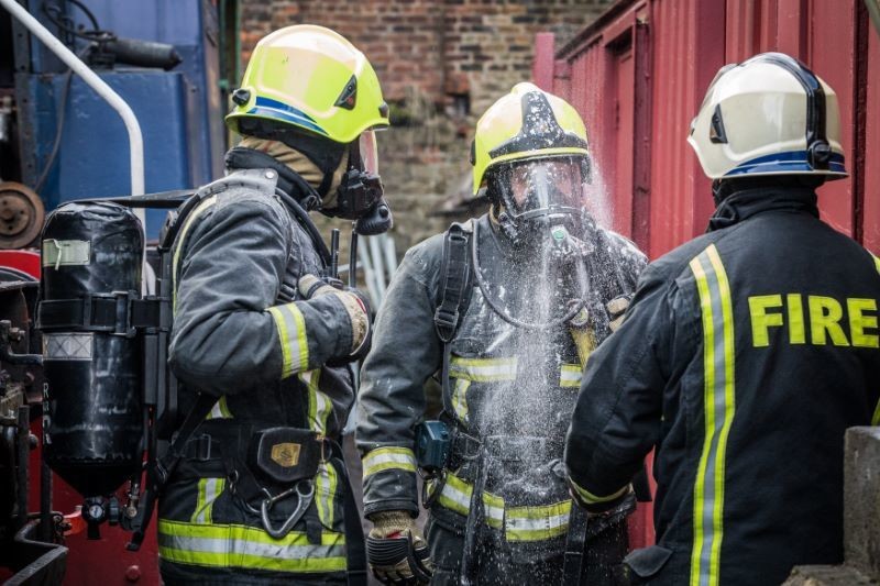Other image for Rescue crews prepare for chemical spillage incident
